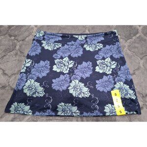 NWOT Tranquility By Colorado Clothing Floral Navy Athletic Skort/Sz. S